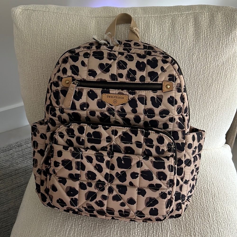 Brand new with tags leopard TWELVE LITTLE diaper Backpack